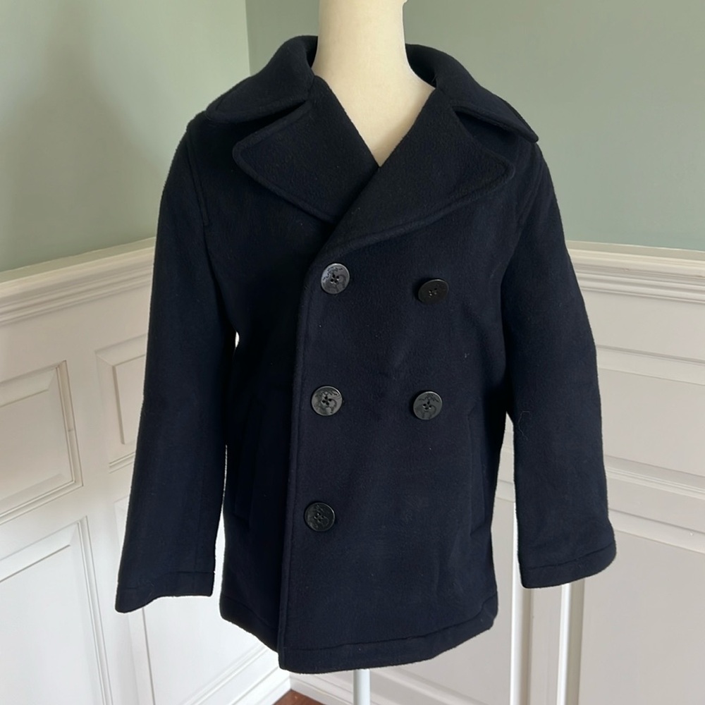 Brooks Brothers boys wool navy pea coat